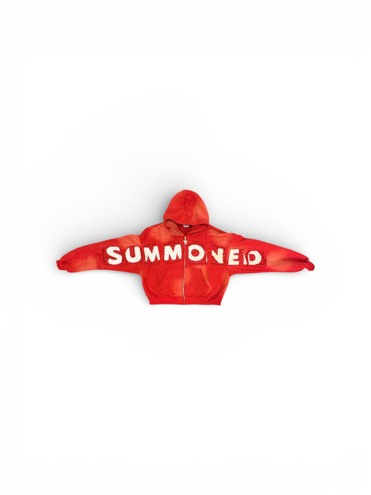" SUMMONED TILL DAWN ZIP UP " CHERRY EDITION