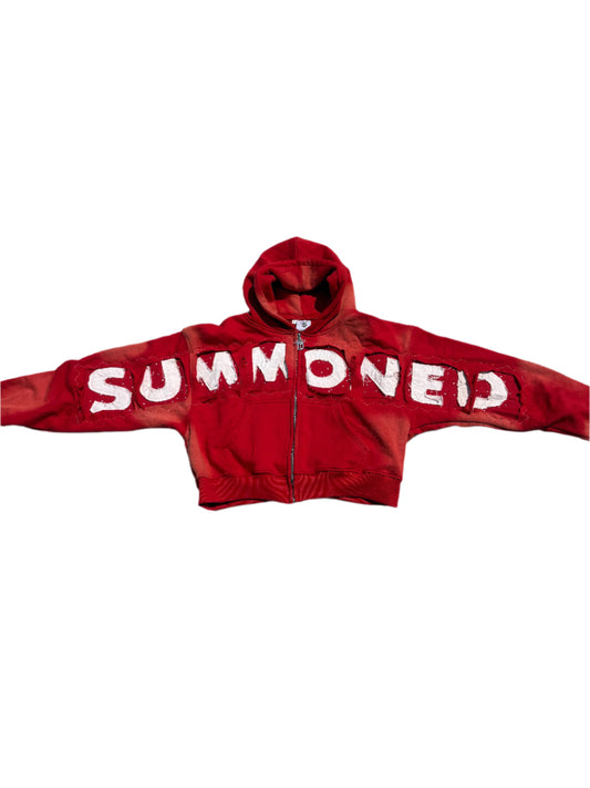 " SUMMONED TILL DAWN ZIP UP " CHERRY EDITION